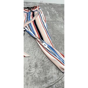 Express Pants Women's Size Small Multicolor Striped Tie Off Belt New With Tags